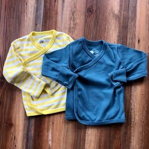 Bundle of Primary Kimono Wrap Shirts, 6-9 months